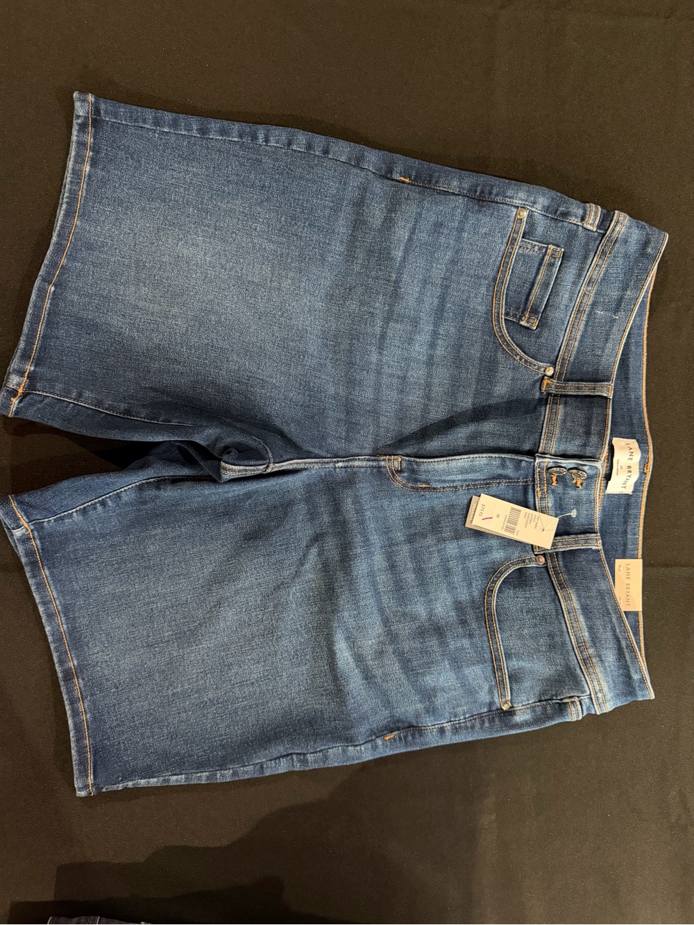 NWT Lane Bryant Tighter Tummy High Rise Bermuda Denim Shorts Size 18